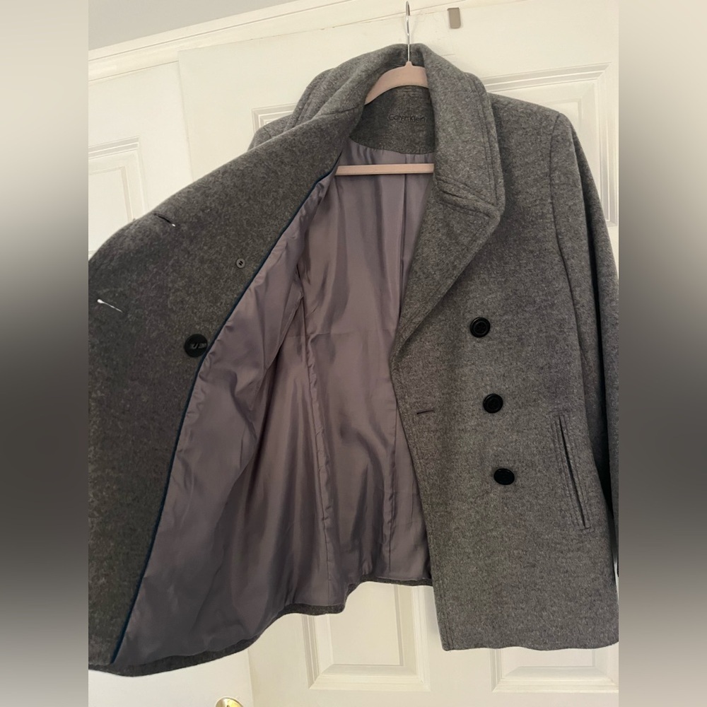 Calvin Klein Double Breasted Pea Coat - Picture 12 of 12
